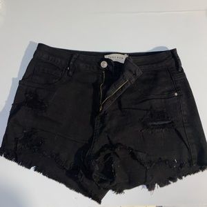 Black high rise pac sun jean shorts
